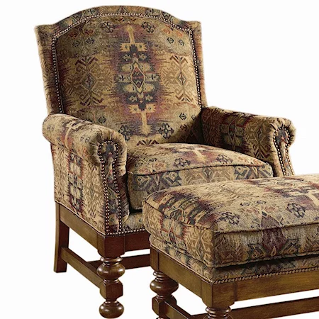 Hernando Upholstered Chair with Wood Base